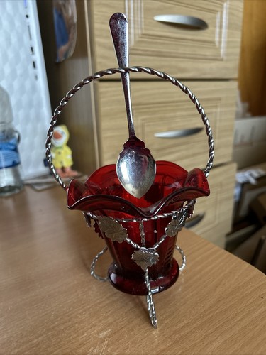 Cranberry glass chrome sugar - cranberry,