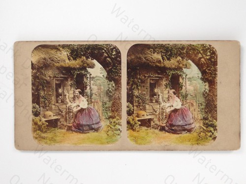Cottage scenes woman - woman, spinning