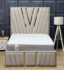 Golden V Upholstered Bed Frame