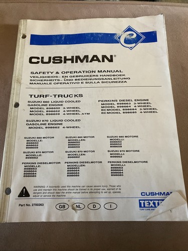 Cushman turf trucks safety - turf-trucks,