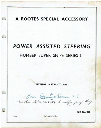 Humber super snipe siii - siii,