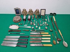 Job lot of 52 Mixed Miscellanea Cutlery Horse Brass Nutcracker Tool Bundle etc