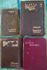 Antique poetry leather bound - 4,