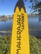 Rare Vintage 1970s Maha Maherajah Exotic  66" Slalom Water Ski & Bag