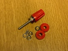 One red genuine correct NOS 4mm speaker speakers socket LS3/5A Belling Lee (832)