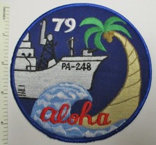 US NAVY SHIP PATCH USS PAUL REVERE APA-248 1979 Vintage Asian Made Original 
