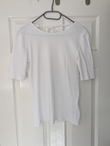 Zara white backless ribbed - backless, t
