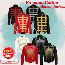 Hussar Jacket Mens & Womens Steampunk Napoleon Military Drummer Prade Jacket
