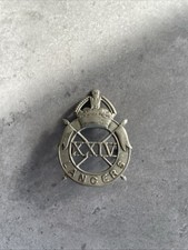 Original Early 1940’s The 24th Lancers Cap Badge
