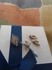 SILVER CHARMS HEDGEHOG, DONKEY & SHOES VINTAGE