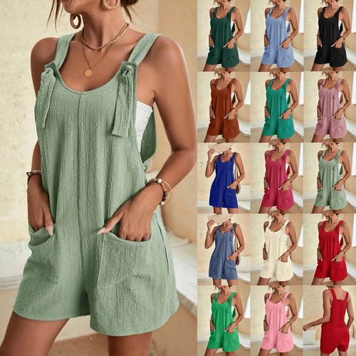 Ladies sleeveless jumpsuit - sleeveless,