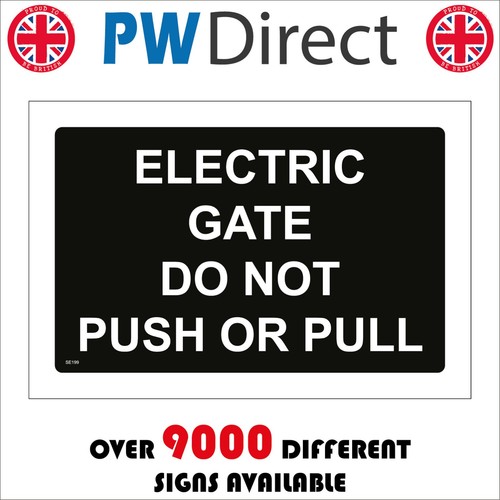 Sign electric gate - sign,