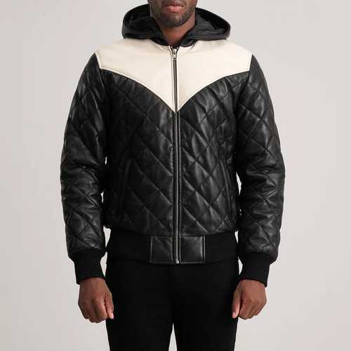 Norman black hooded bomber - norman,