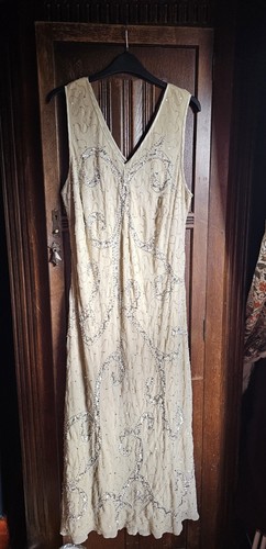 Beige cream dress - , flapper