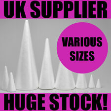 POLYSTYRENE CONES Sweet Wedding Tree Floral Cake Craft VARIOUS SIZES UK SUPPLIED