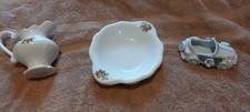 3x Pieces Vintage Porcelain China - Beautiful Car, Plate & Jug - Stunning Pieces