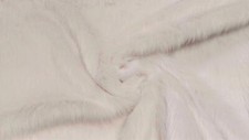 Super Luxury Faux Fur Fabric Material - LONG PILE CREAM