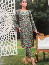 Linen Print  Salwar kameez unstitched 2 piece Amna Sohail D-9548