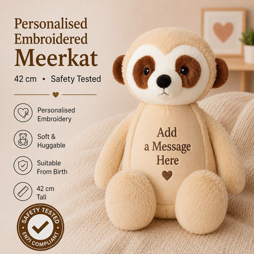 Personalised meerkat teddy - meerkat,