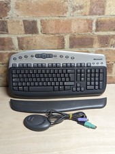 ERGONOMIC MICROSOFT WIRELESS KEYBOARD MULTIMEDIA BLACK CORDLESS QWERTY WBR0168 
