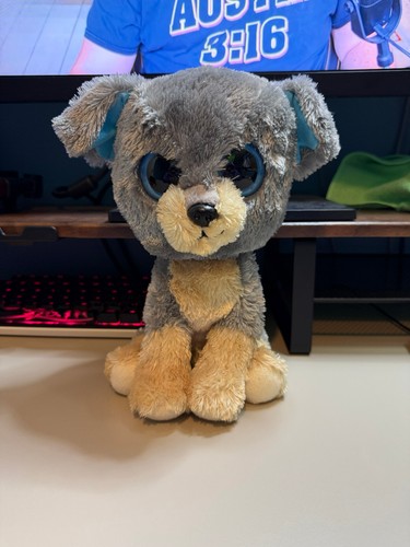 Large beanie boo grey dog - grey,