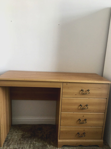 Pine wood veneer drawer - wood,