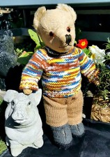 hand knitted teddy bear