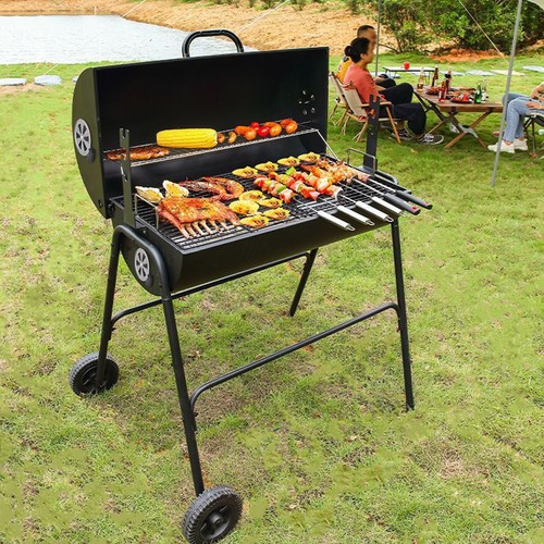 Oil drum charcoal bbq - oil,