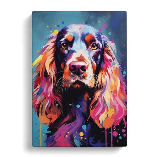 Cocker spaniel gestural canvas - spaniel,
