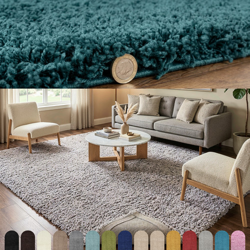 Large thick shaggy rug non - shaggy,