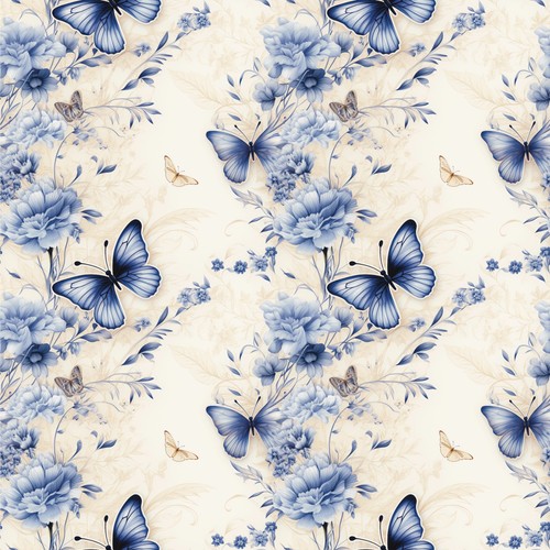 Delft tile stickers 48x blue - stickers,