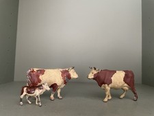 Lead Toy Farm Figures by Britains. 2 Cows and A Calf. Vintage