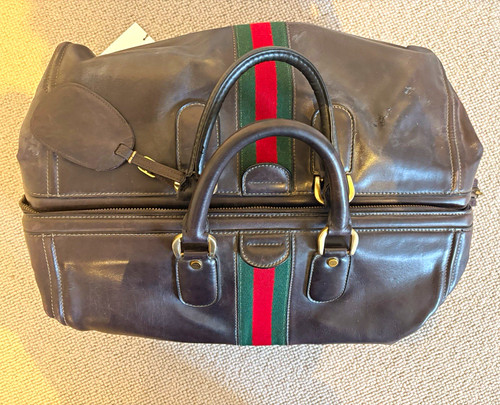 Gucci vintage brown leather - vintage,