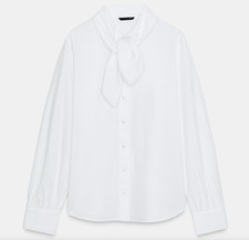 Poplin shirt with - with, bow~