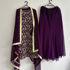 3 Piece Designer Indian Pakistani Wedding Suit For Women size -small