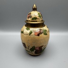 Vintage Cloisonne Enamelled Brass Lidded Ginger Jar