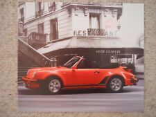 1989 Porsche 911 Turbo Cabriolet Showroom Advertising Sales Poster RARE!! L@@K