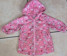 Girls Pink Llama Coat 9-12