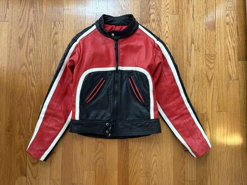Vintage leather racing jacket - vintage,