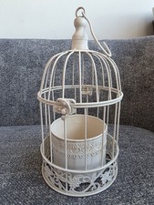 Vintage Ivory Chabby Chic Round Birdcage Decorative Iron  Cage Decor Flower Pot