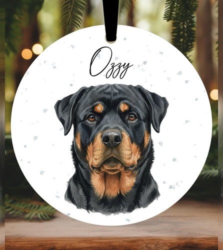 Rottweiler christmas bauble - rottweiler,