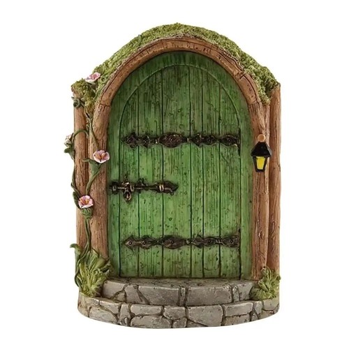 Green fairy door wooden - fairy,