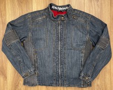 Red Route London Women's Denim Motorcycle Jacket Blue Size 12 Armour Motorbike 
