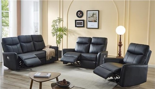 Lazy boy black bonded recliner - lazy,