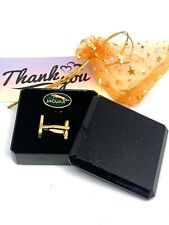 Jaguar Gold Plated Car Cufflinks -Leaping Jaguar -IN A CUFFLINK BOX -UK SELLER