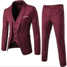 3PCS Men Suits Slim Fit Tuxedo