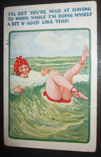 Seaside comic beach bathing - seaside,