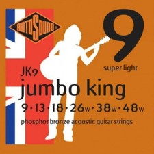 Rotosound JK9 JumboKing Phosphor Bronze Acoustic Guitar Strings 9-48 Super Light