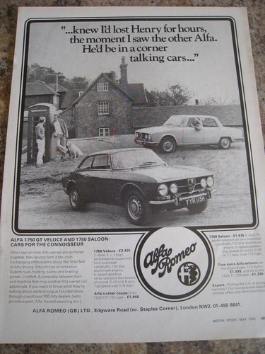Alfa romeo 1750 veloce - alfa,