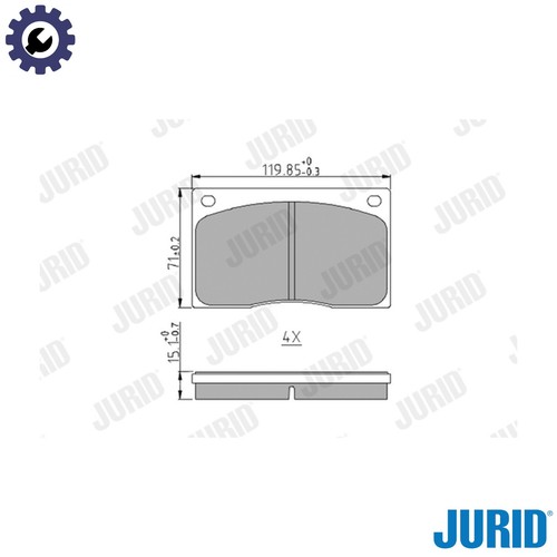 Brake pad set - set,